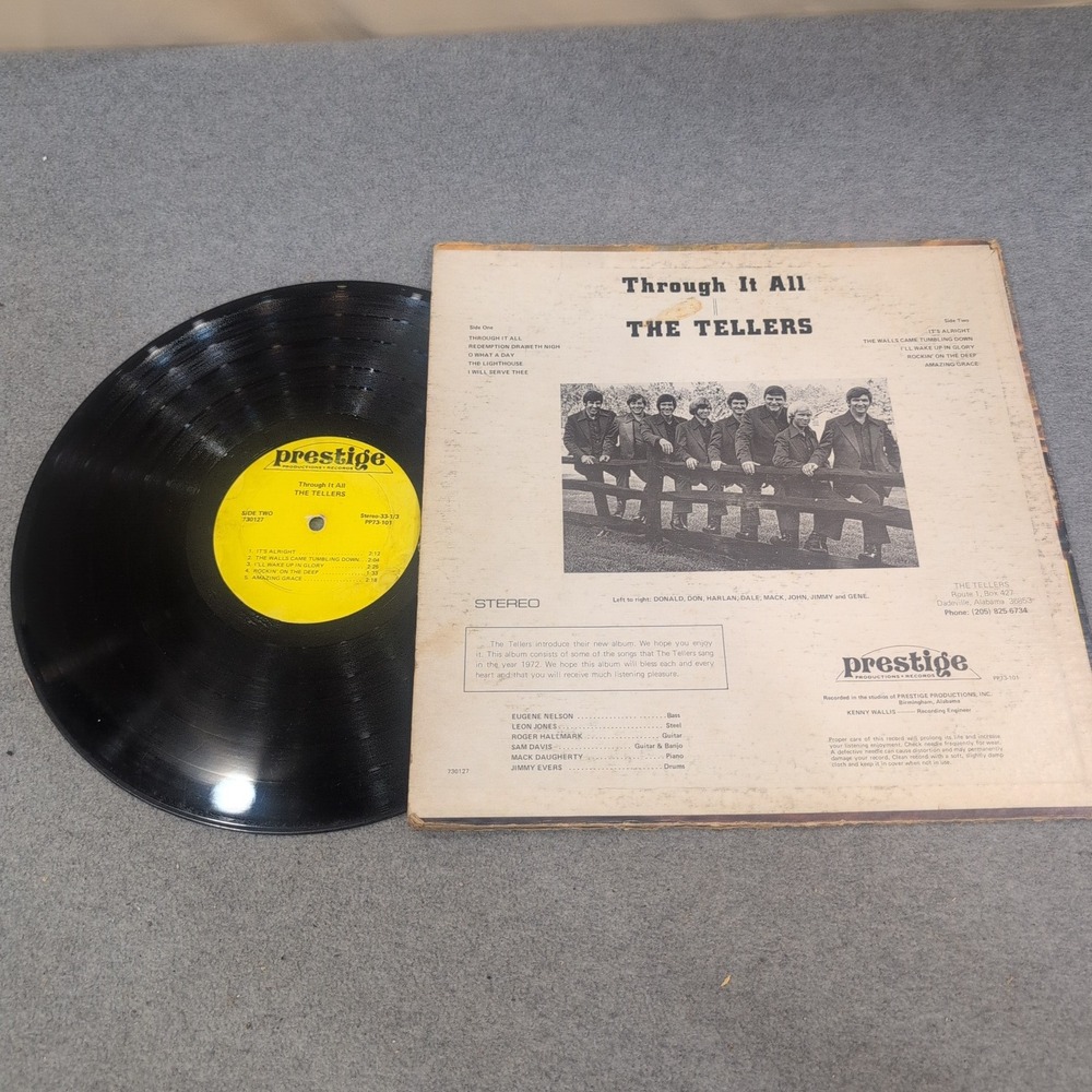 The Tellers Through It All Vinyl LP Prestige Productions Gospel 1972 - Picture 3 of 3